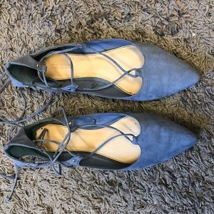 Lace up flats